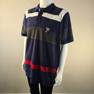 US Polo Assn Mens Sz XL Rugby Polo Shirt Embroidered Pony Pique Cotton